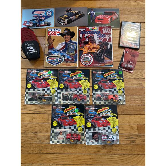 Nascar Other - Vintage NASCAR Collector Lot – Diecast Cars, Programs, DVD, Memorabilia
